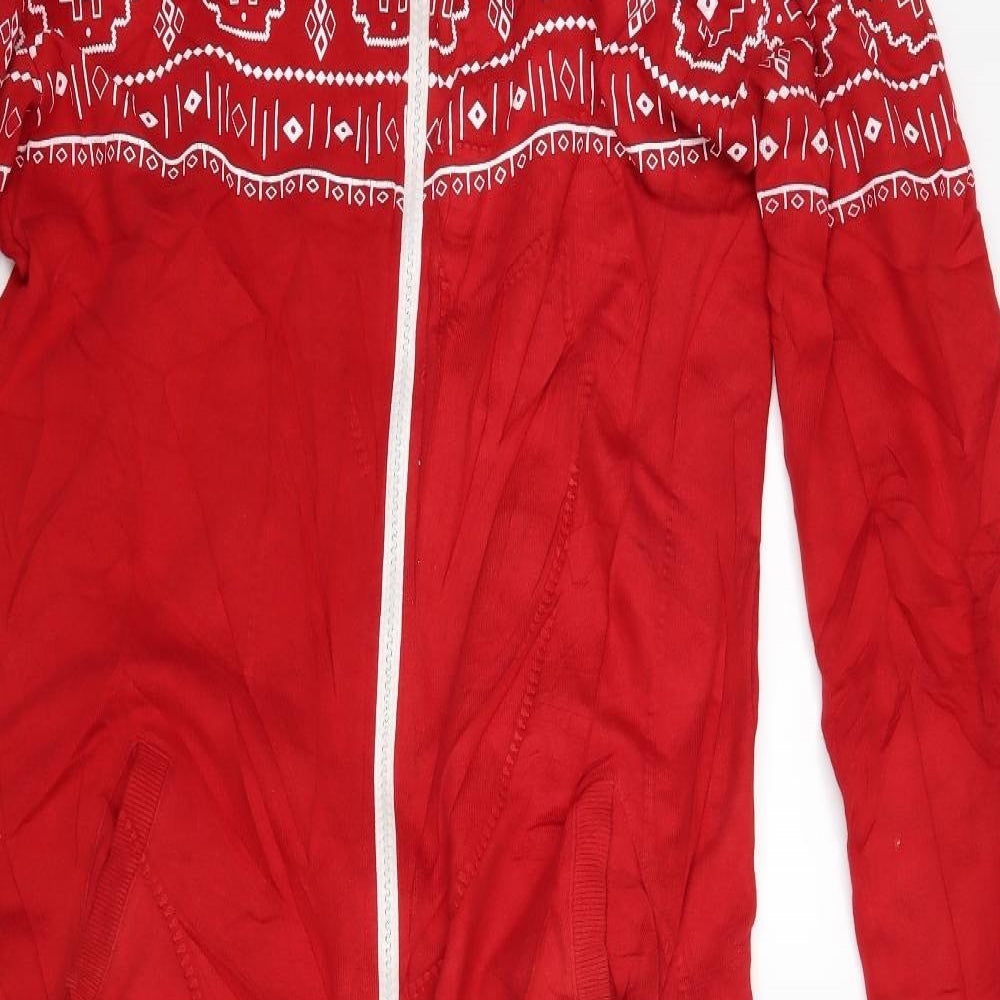 Outcast Mens Red Paisley   Bodysuit Size M