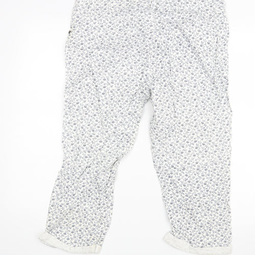 Peackocks Womens White Floral   Shorts Size 16