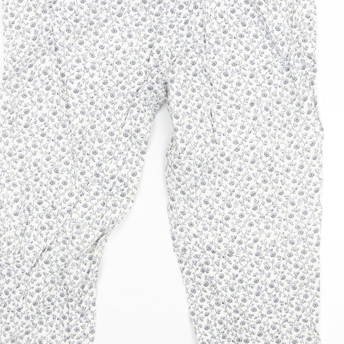 Peackocks Womens White Floral   Shorts Size 16