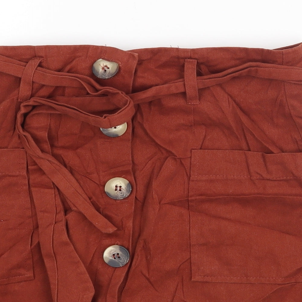 Miss Selfridge Womens Brown   Mini Skirt Size 8