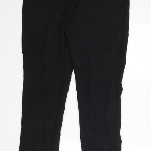 Peackocks Womens Black   Trousers  Size 14 L25 in