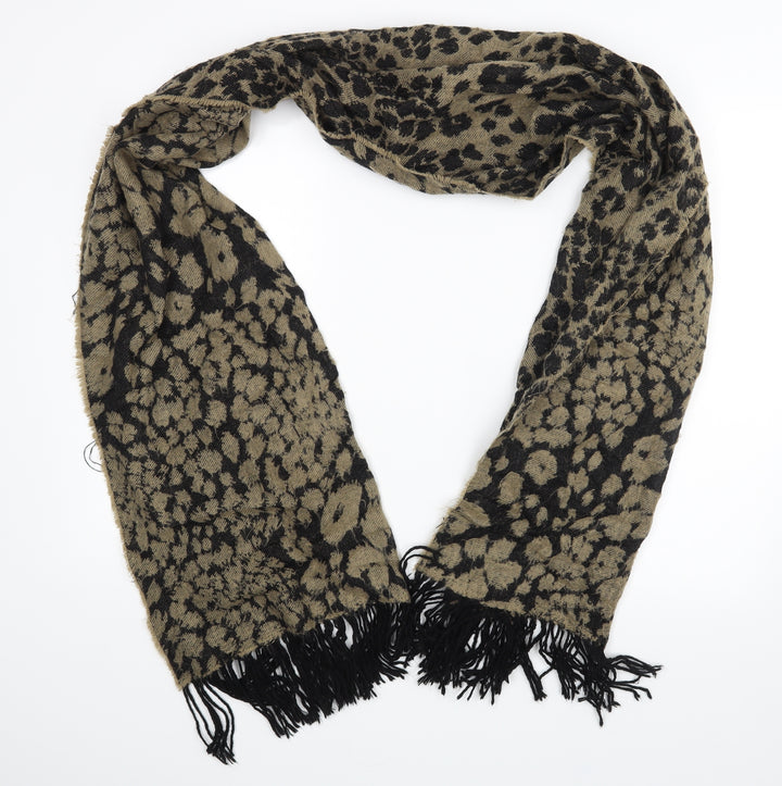 Preworn Unisex Black Animal Print   Scarf