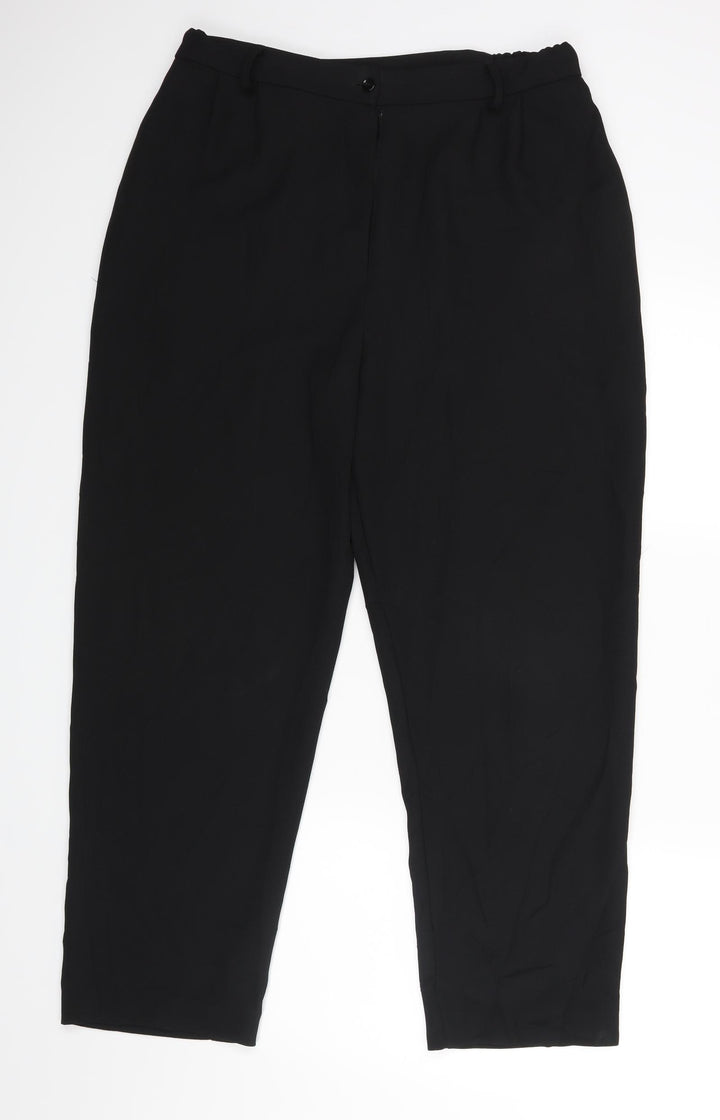 Double TWO Womens Black   Dress Pants Trousers Size 16 L25 in