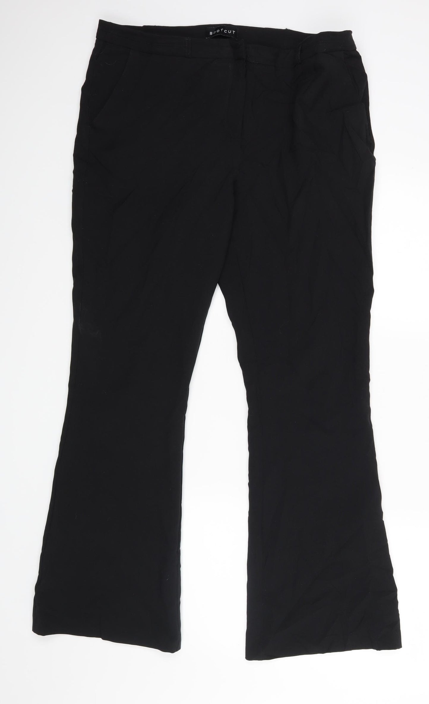 Peackocks Womens Black   Dress Pants Trousers Size 14 L28 in