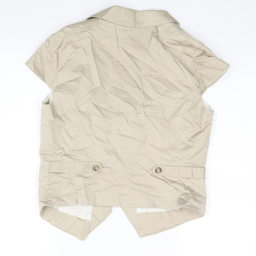 H&M Womens Beige   Jacket Suit Waistcoat Size 12