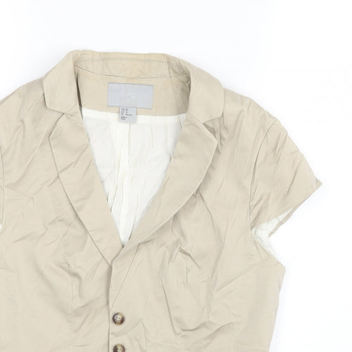 H&M Womens Beige   Jacket Suit Waistcoat Size 12