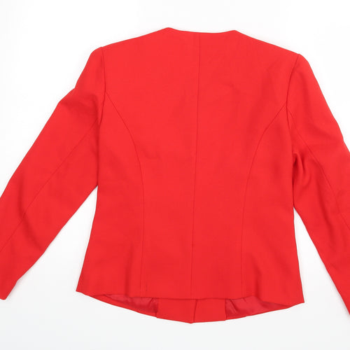sandy tai Womens Red Striped  Jacket Blazer Size S
