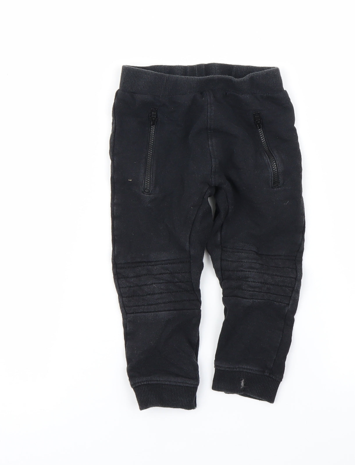 Nutmeg Boys Black  Fleece Jogger Trousers Size 12-18 Months