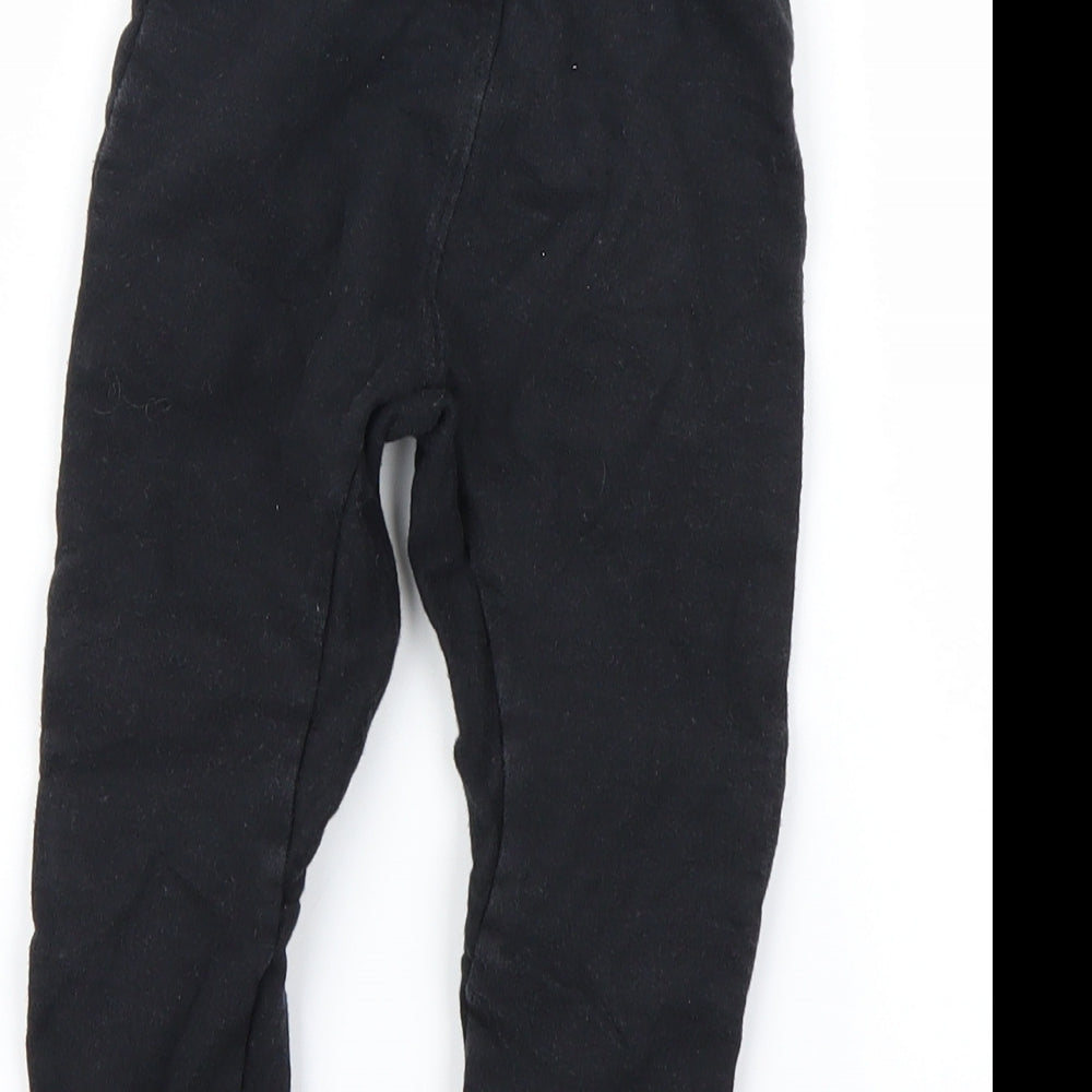 Nutmeg Boys Black  Fleece Jogger Trousers Size 12-18 Months