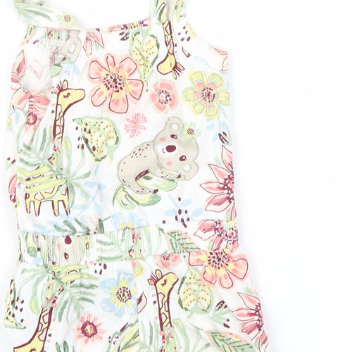 Nutmeg  White Animal Print  Skirt/ Skort Set One-Piece Size 18-24 Months