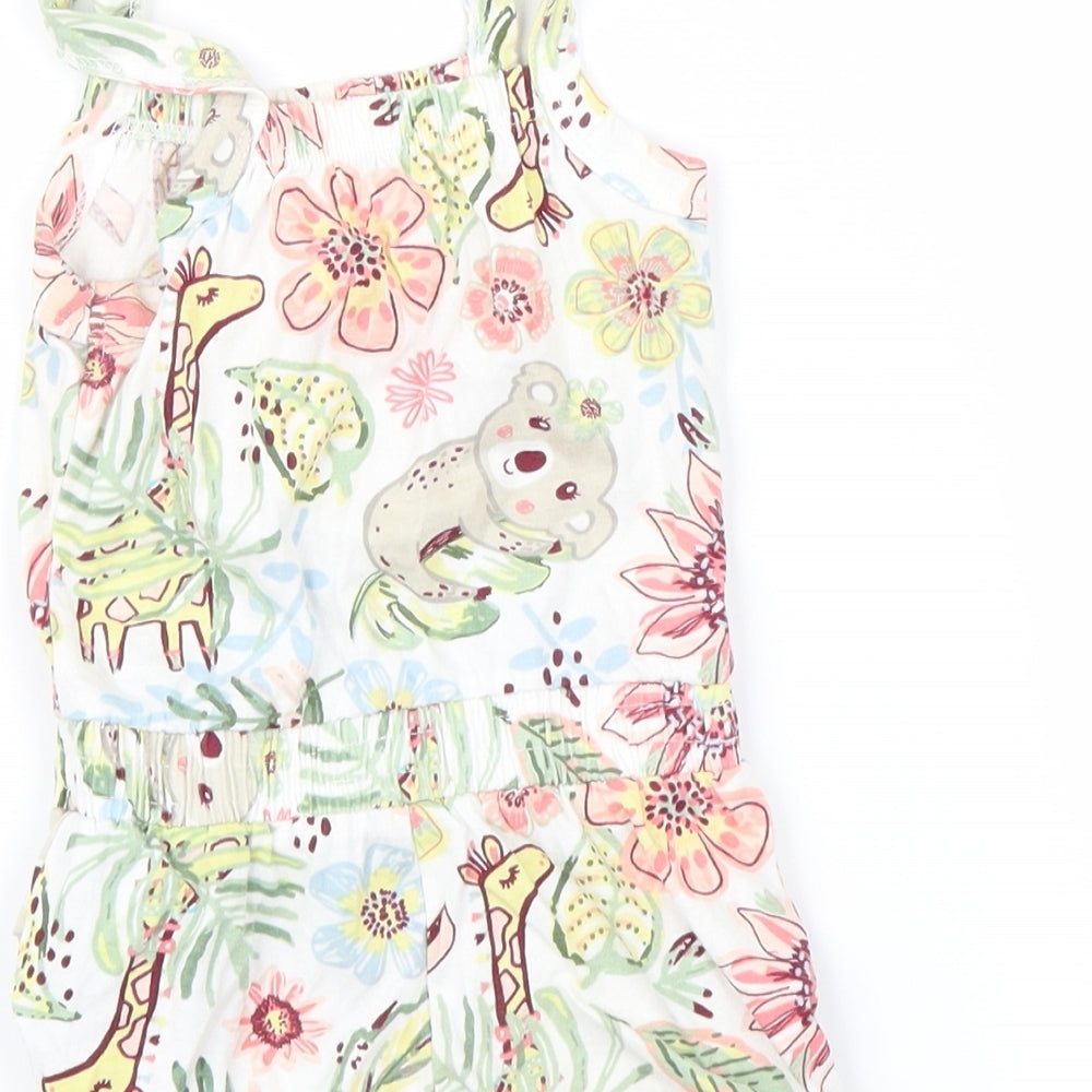 Nutmeg  White Animal Print  Skirt/ Skort Set One-Piece Size 18-24 Months