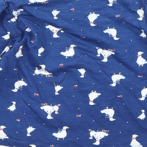 TU Girls Blue Animal Print  Basic T-Shirt Size 2 Years  - ducks