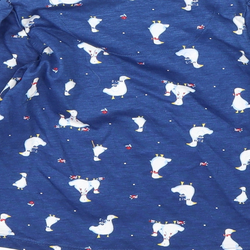 TU Girls Blue Animal Print  Basic T-Shirt Size 2 Years  - ducks