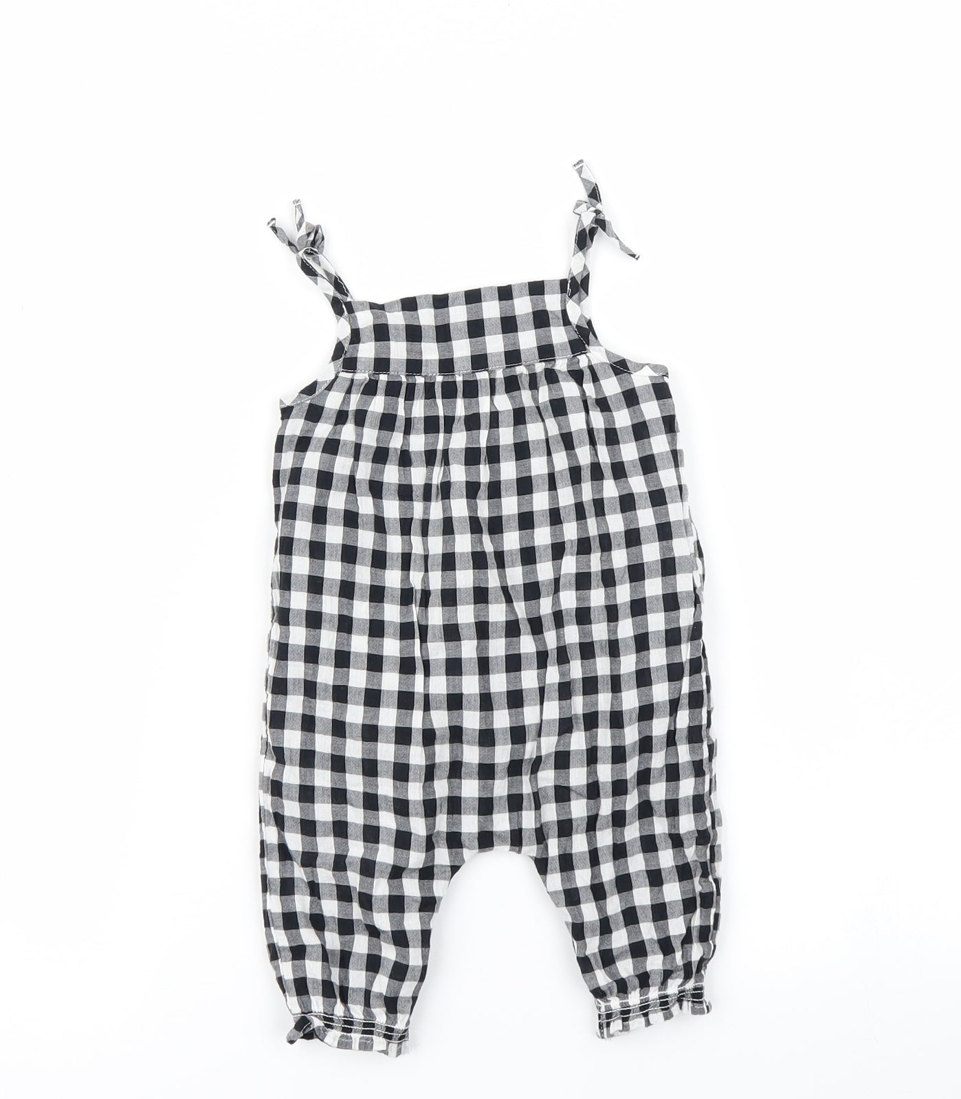 NEXT Girls White Check  Trousers One-Piece Size 0-3 Months