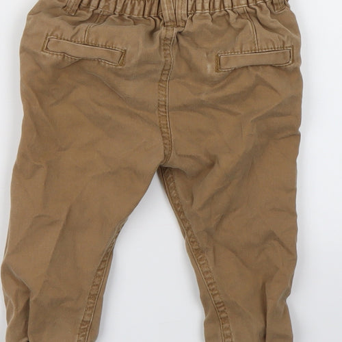 early Boys Brown   Cargo Trousers Size 12-18 Months