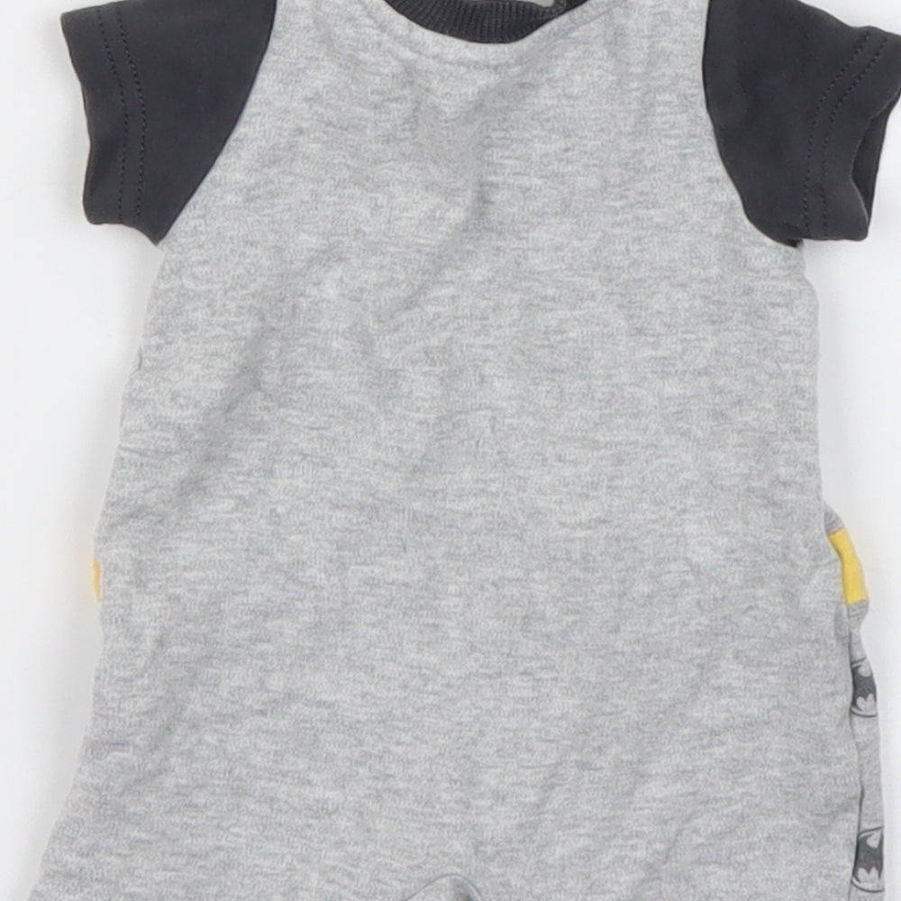 TU Boys Grey Animal Print  Babygrow One-Piece Size Newborn  - batman