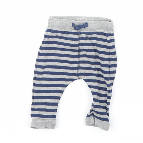 Marks and Spencer  Blue Striped  Babydoll Lounge Pants Size 6-9 Months