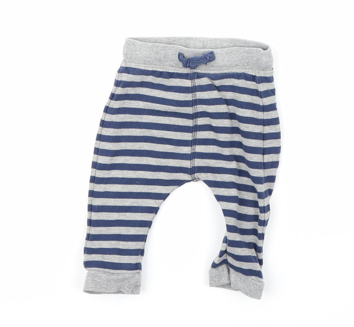 Marks and Spencer  Blue Striped  Babydoll Lounge Pants Size 6-9 Months