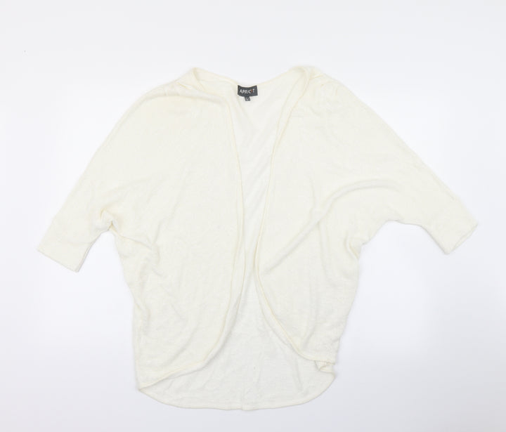 Apricot Womens White Cardigan Jumper Size 10