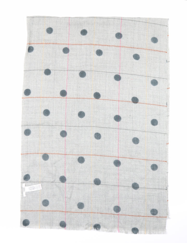 NEXT Unisex Grey Check Knit  Scarf