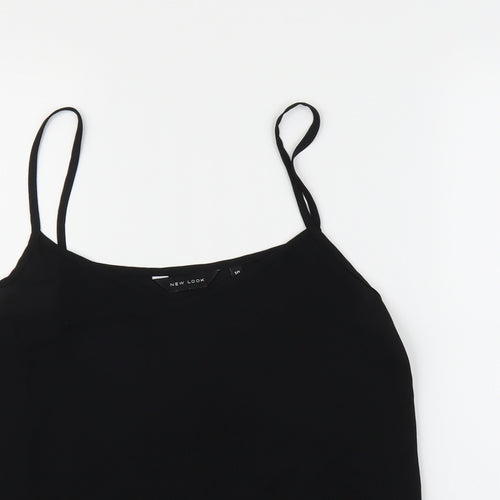 newlook Womens Black  Mesh Basic Blouse Size 10