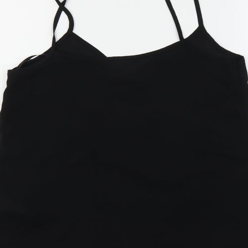 newlook Womens Black  Mesh Basic Blouse Size 10