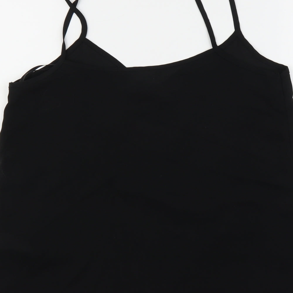 newlook Womens Black  Mesh Basic Blouse Size 10