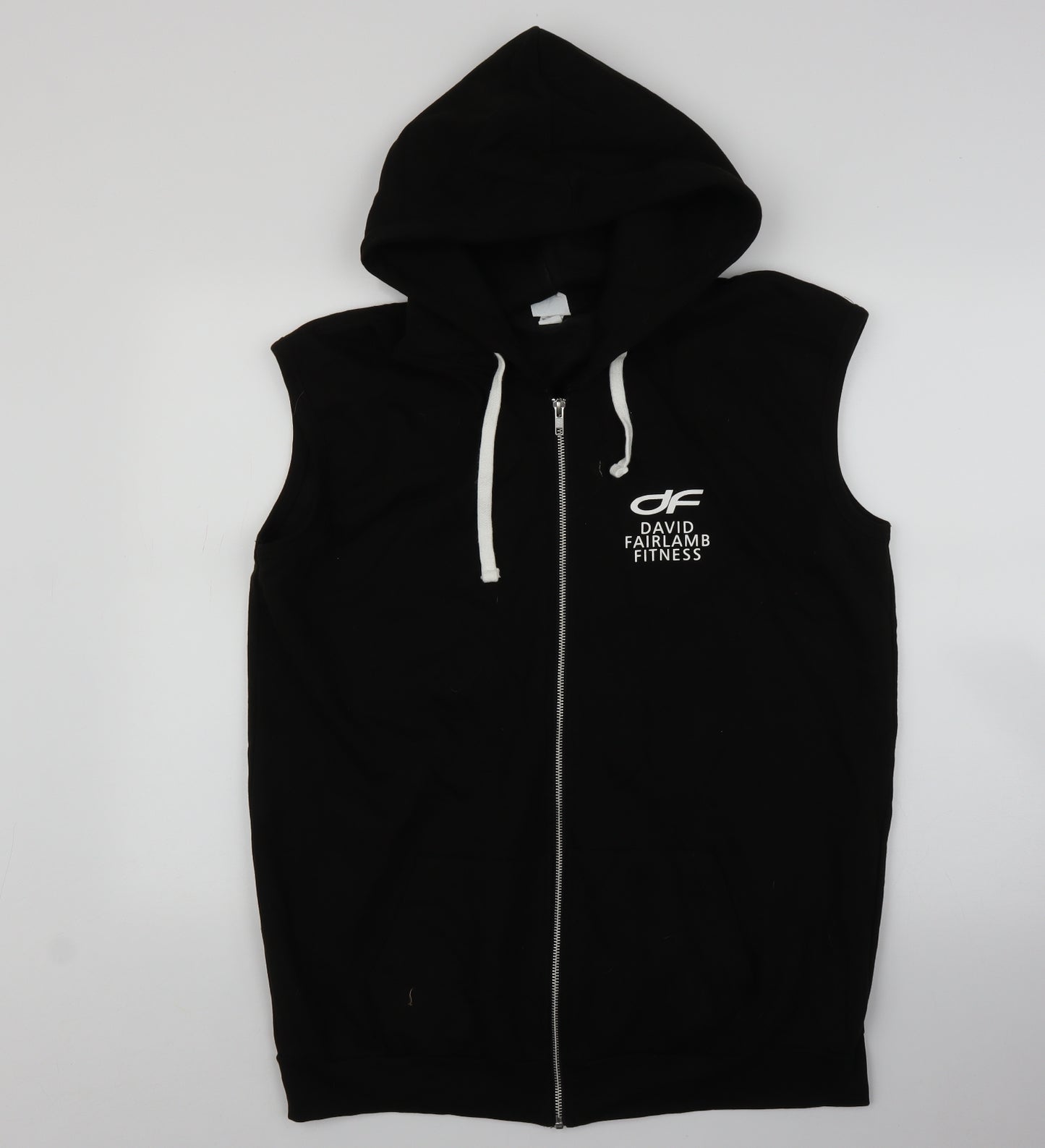 Awdis Mens Black   Full Zip Hoodie Size XL  - david fairlamb fitness