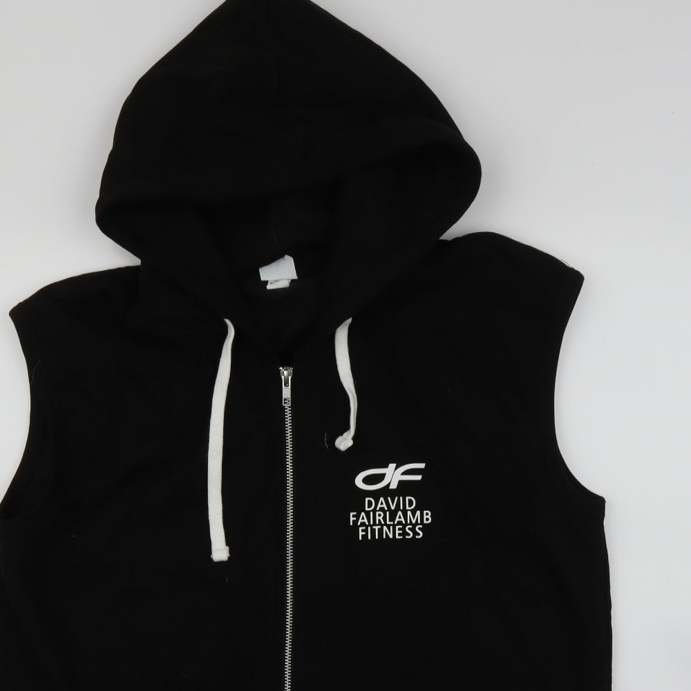 Awdis Mens Black   Full Zip Hoodie Size XL  - david fairlamb fitness