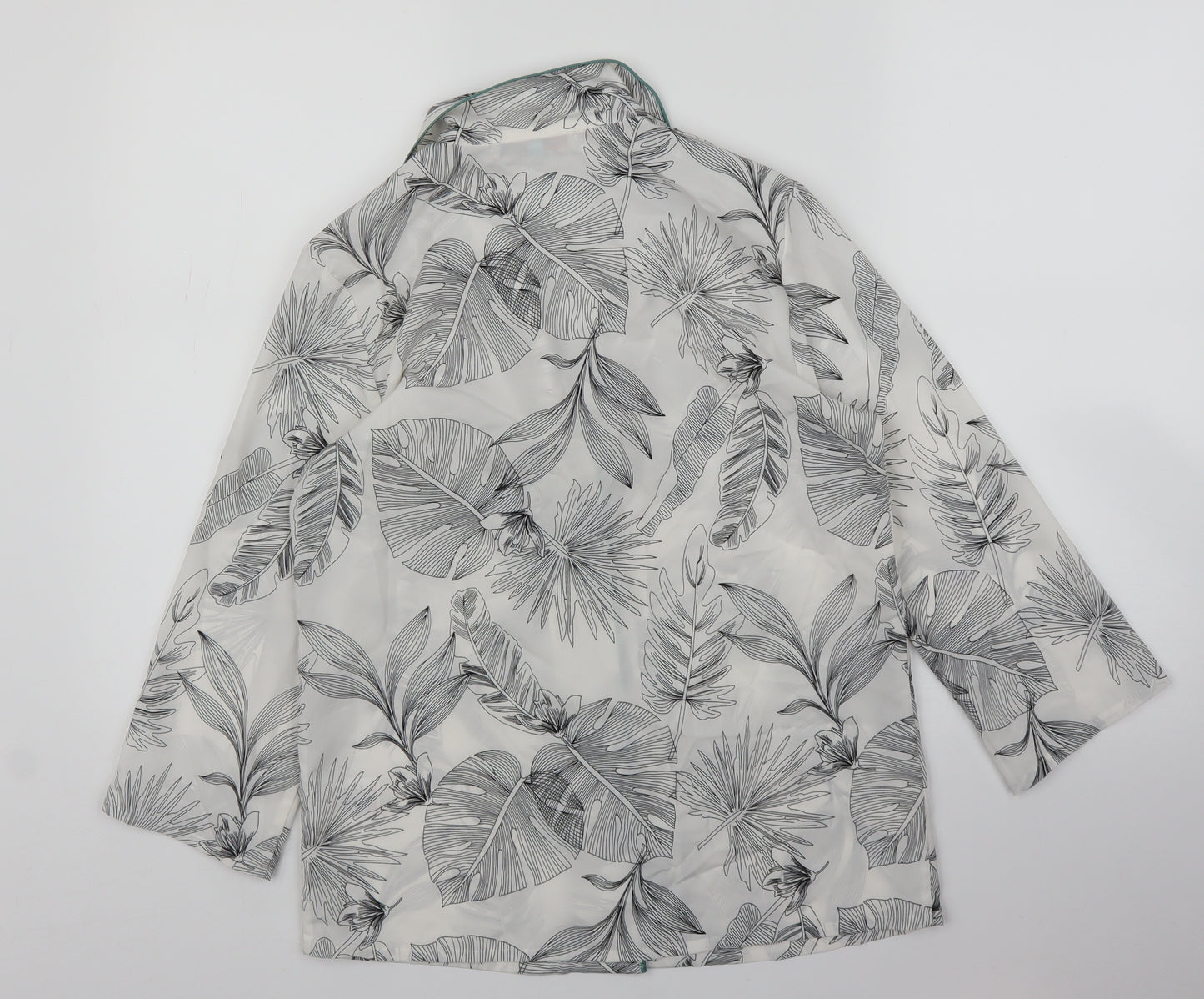 He Love Me He Loves Me Not Womens White Floral  Babydoll Pyjama Top Size S