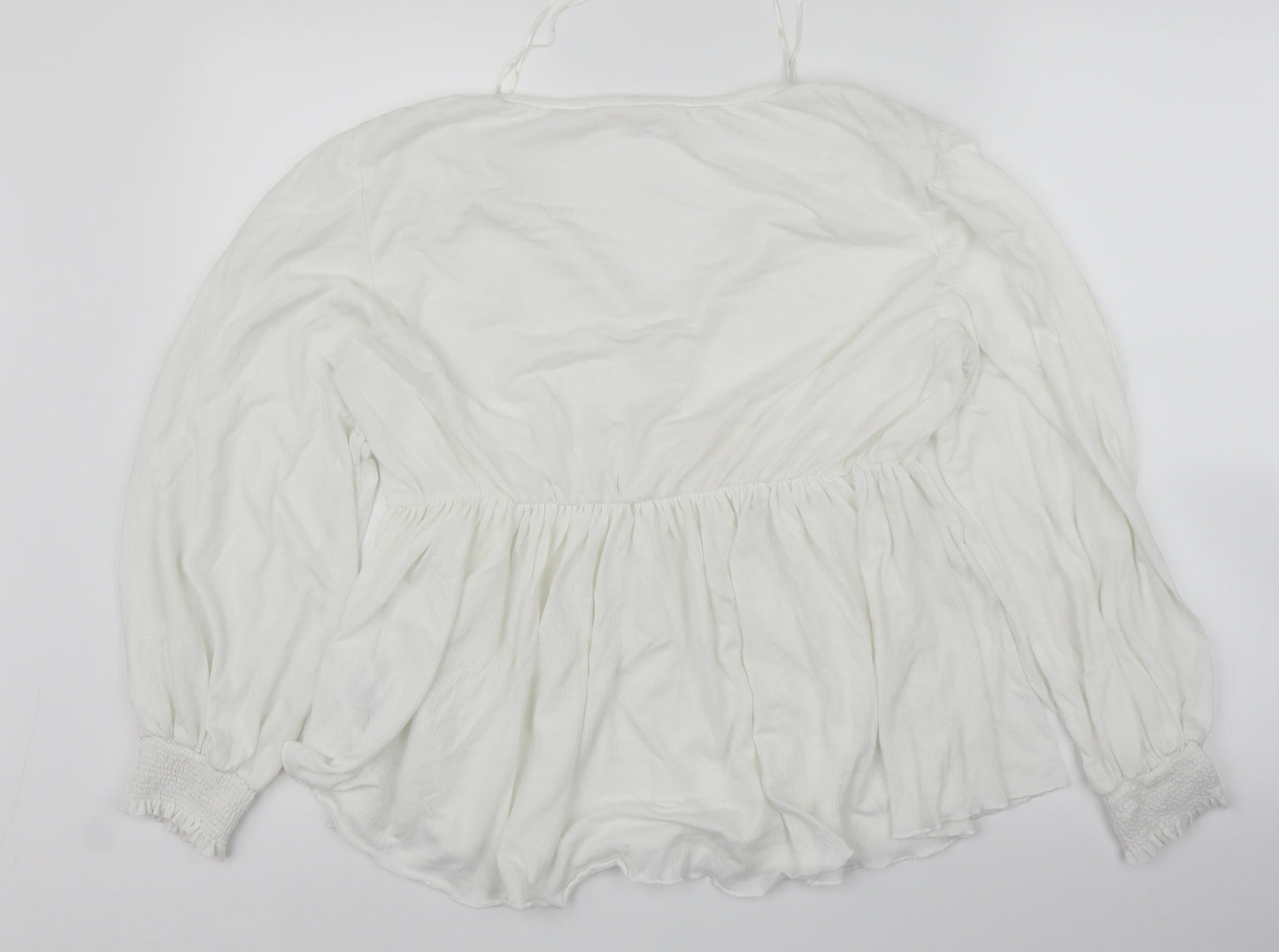 NINE SAVANNAH MILLER Womens White   Basic T-Shirt Size 6