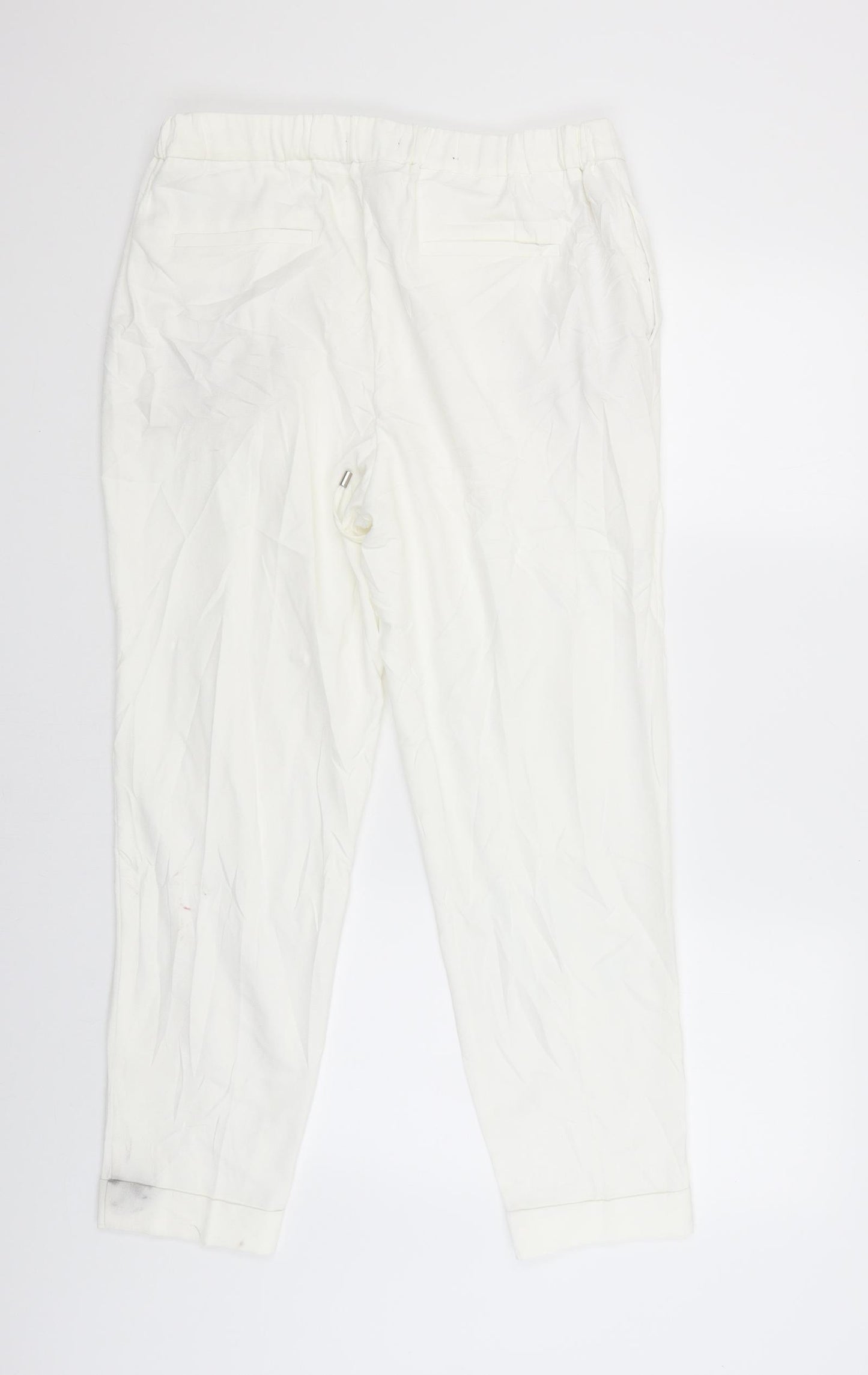M&S Womens White   Jegging Trousers Size 14 L26 in