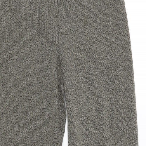Mia Moda Womens Brown Striped  Capri Trousers Size 10 L30 in