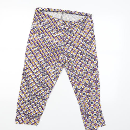 TU Womens White Floral  Bloomer Trousers Size 16 L20 in