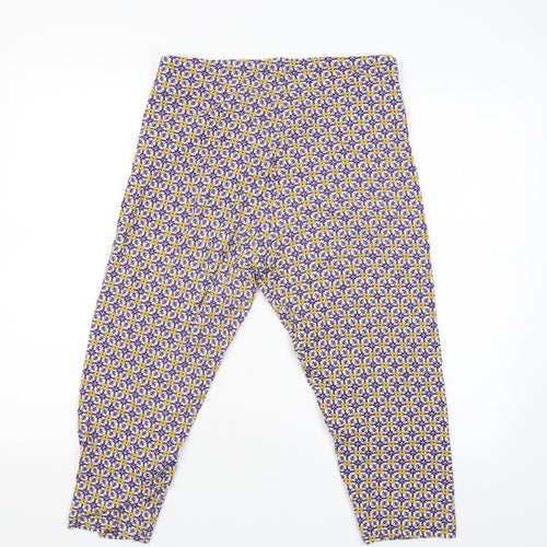 TU Womens White Floral  Bloomer Trousers Size 16 L20 in