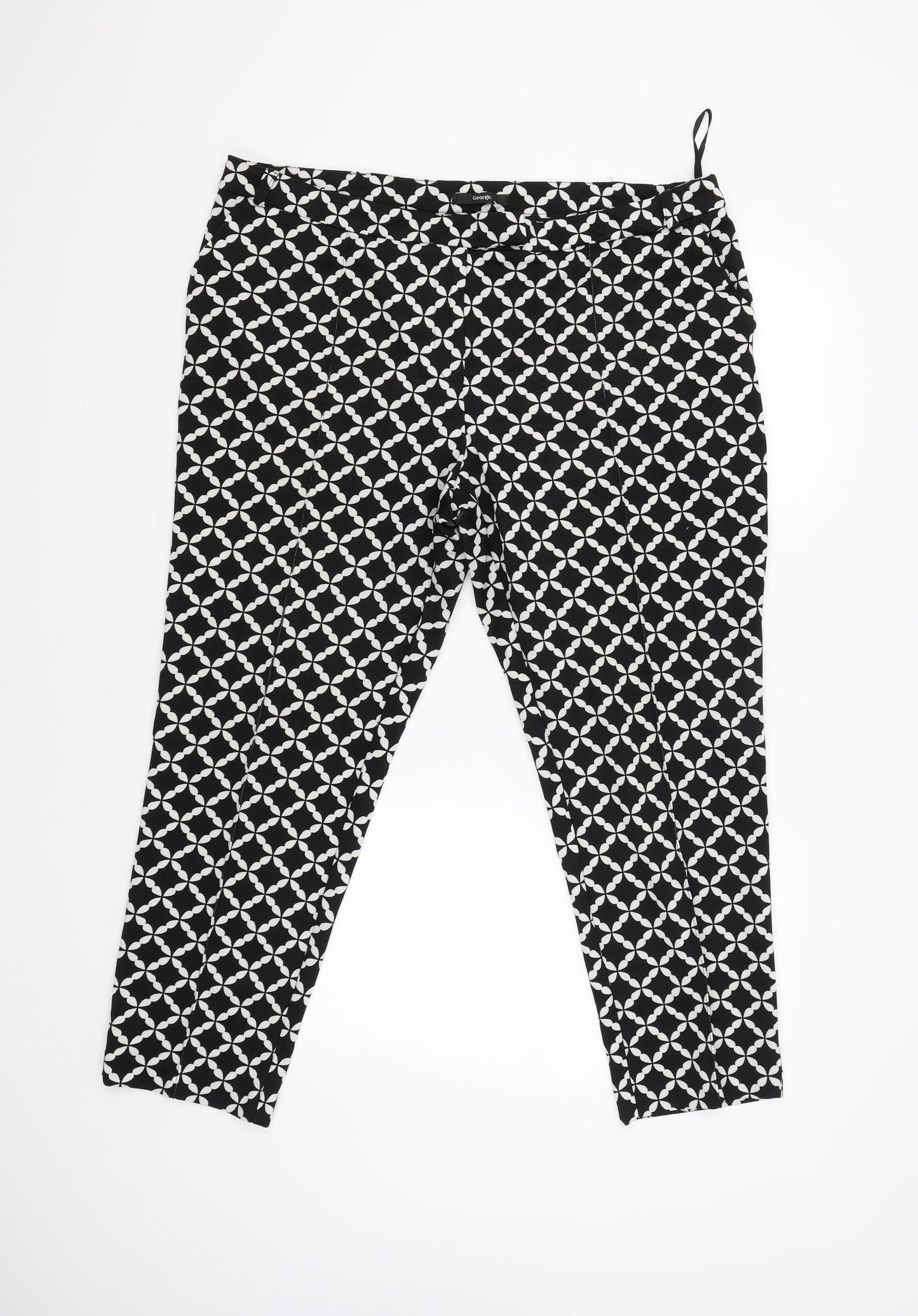 George Womens Black   Capri Trousers Size 18 L25 in