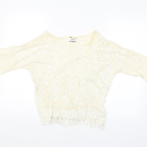 NEXT Womens Beige Floral  Basic Blouse Size 14