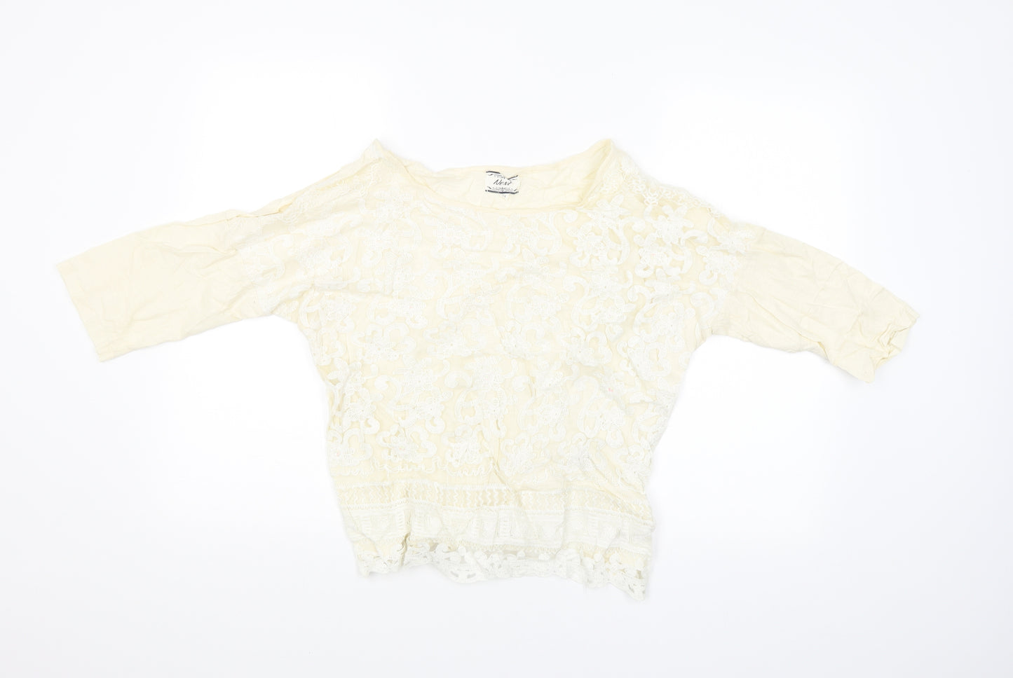 NEXT Womens Beige Floral  Basic Blouse Size 14