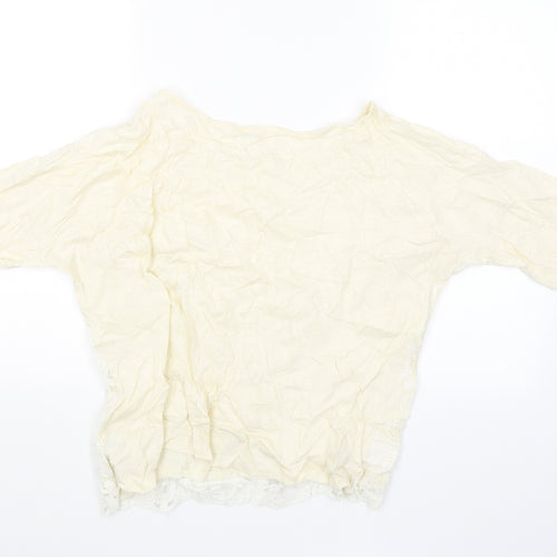 NEXT Womens Beige Floral  Basic Blouse Size 14