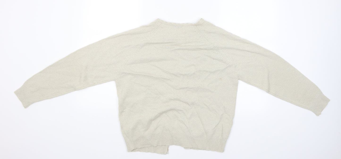 Berkertex Womens Beige Floral  Cardigan Jumper Size 14