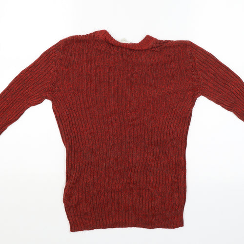 H&M Womens Red   Pullover Jumper Size S