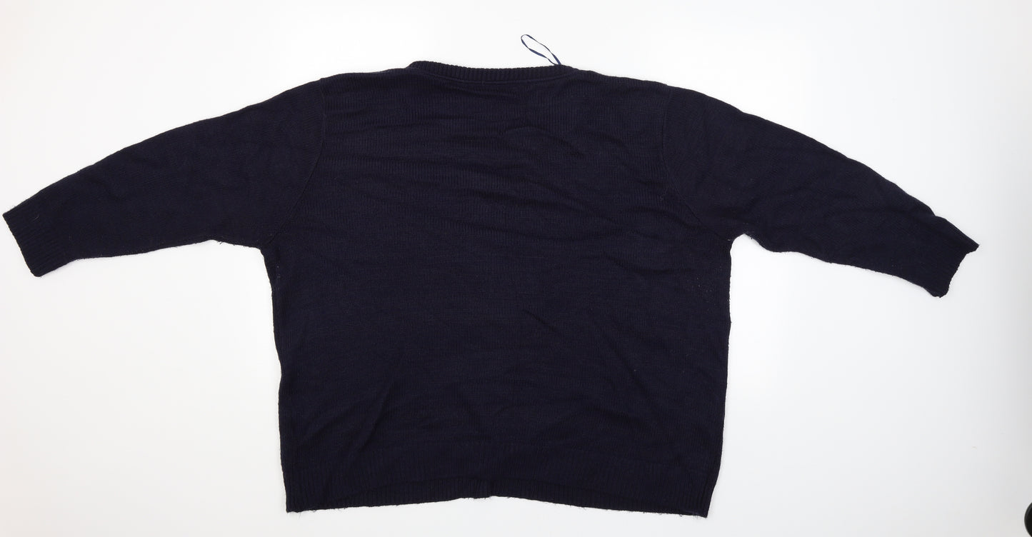 M&Co Womens Blue   Pullover Jumper Size 28