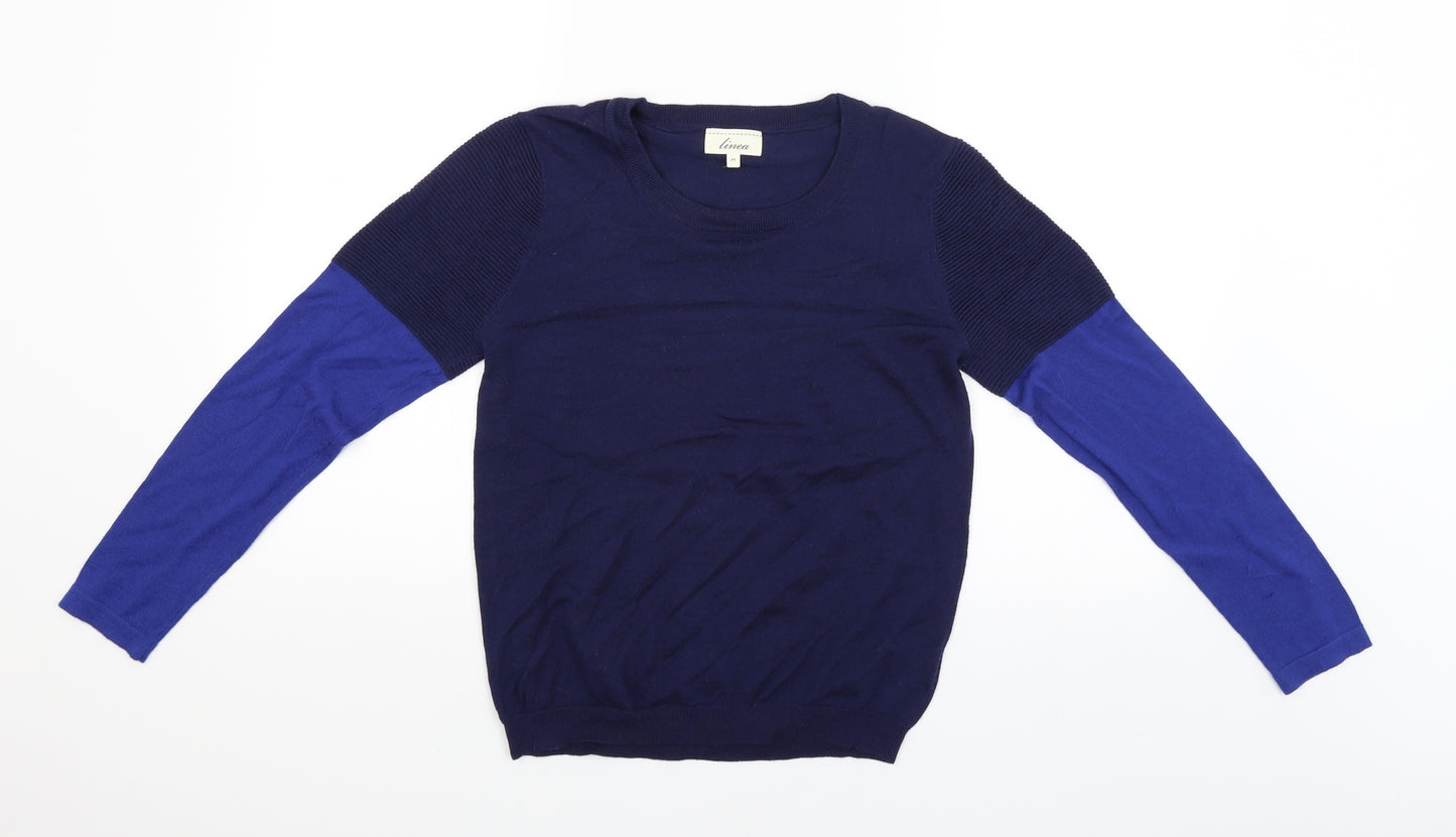 Linea Womens Blue   Pullover Jumper Size M