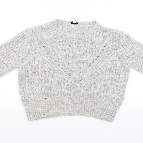 Topshop Womens Grey   Pullover Jumper Size S