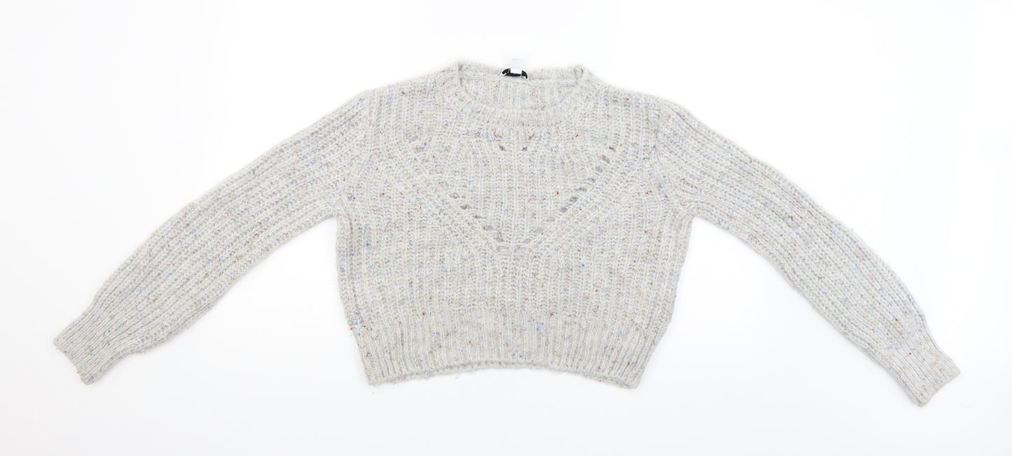 Topshop Womens Grey   Pullover Jumper Size S