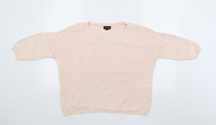 Topshop Womens Pink Pullover Jumper Size 6