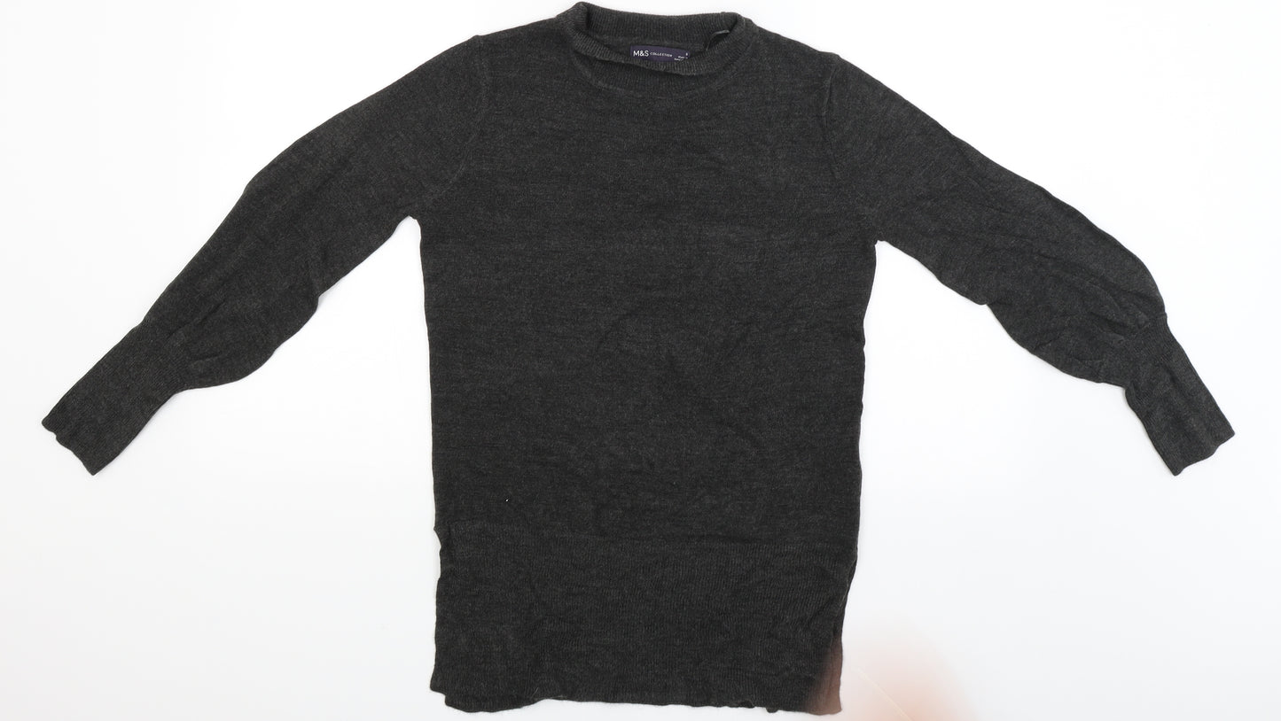 M&S Womens Grey   Pullover Jumper Size S