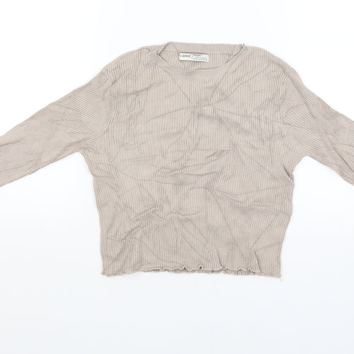 Pull&Bear Girls Beige   Pullover Jumper Size M
