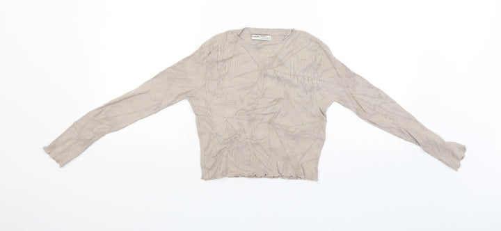 Pull&Bear Girls Beige   Pullover Jumper Size M