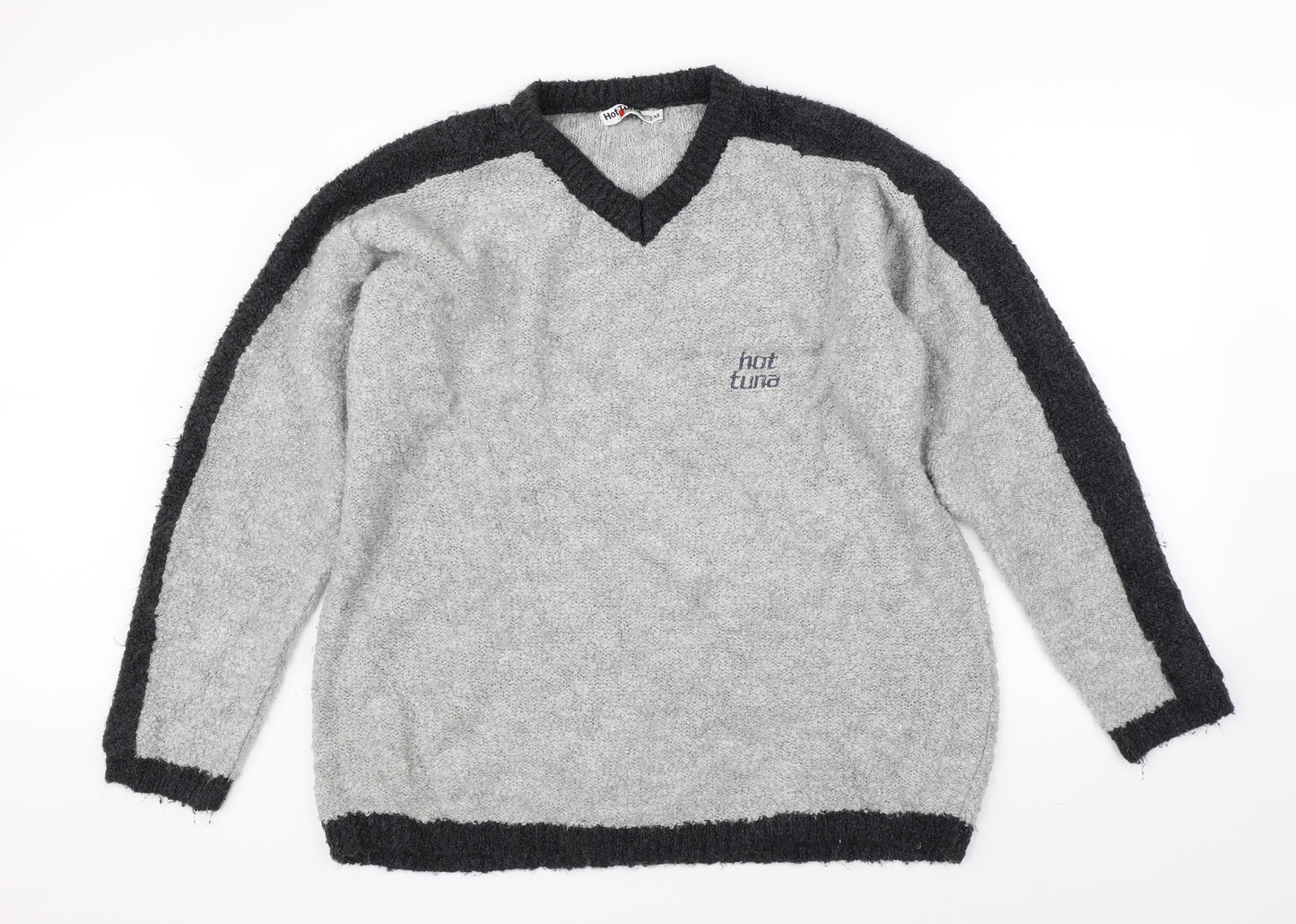 Hot Tuna Mens Grey  Knit Pullover Jumper Size XL